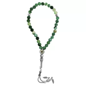 iris fotoğraf yeşil akik tesbih